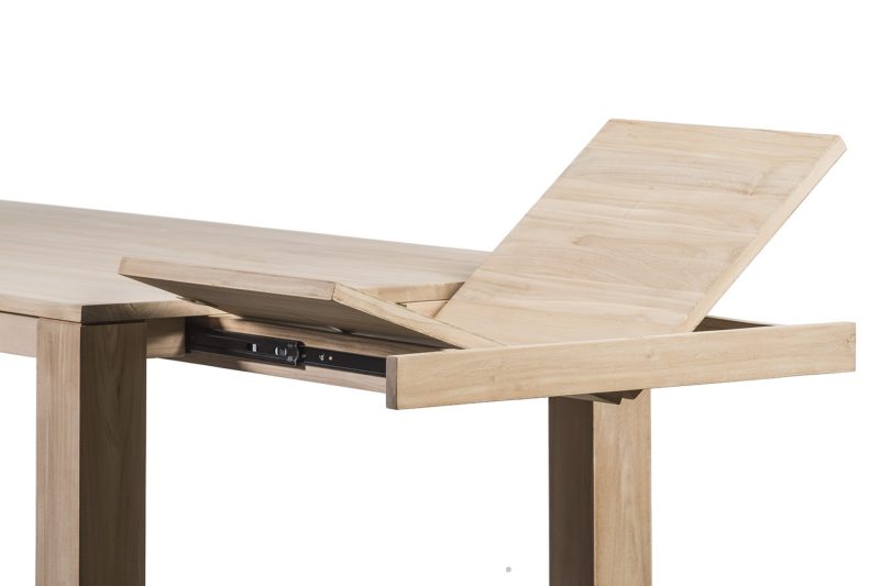 Table teck à rallonges (200/300 x100cm) - Image 2
