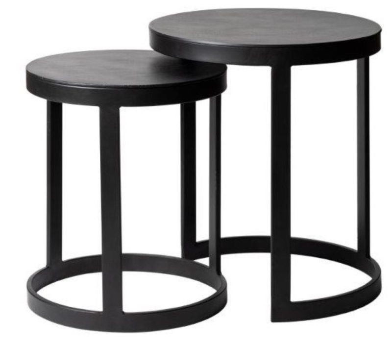 Lot de 3 tables en noir
