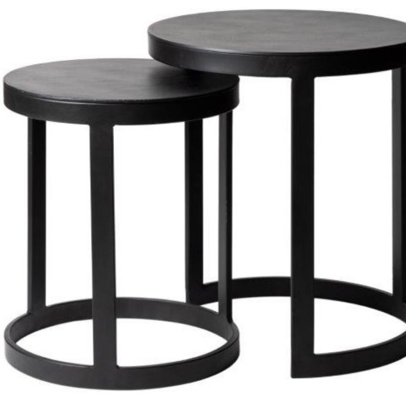 Lot de 3 tables en noir