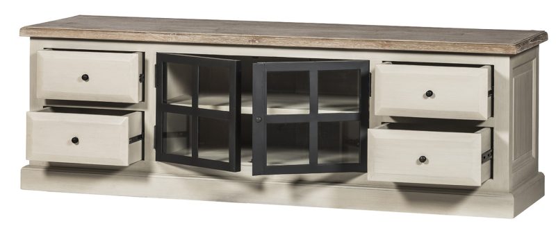 Meuble tv 2 portes, 4 tiroirs - Image 3