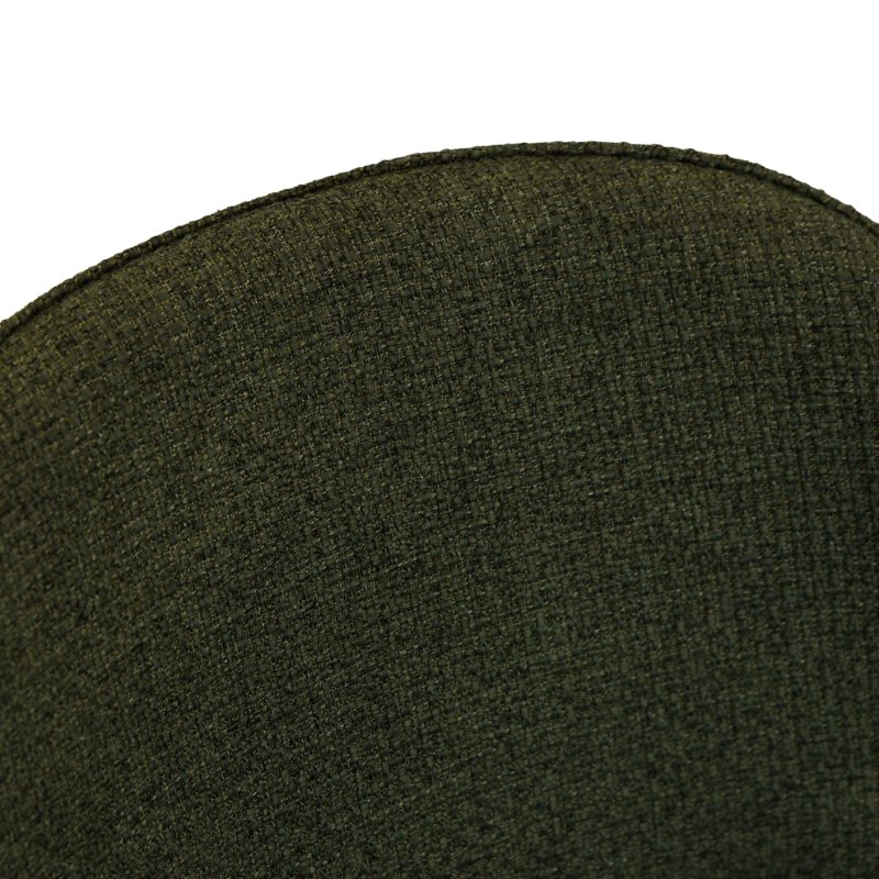 Chaise pivotant rembourré couleur vert foncé - Image 4
