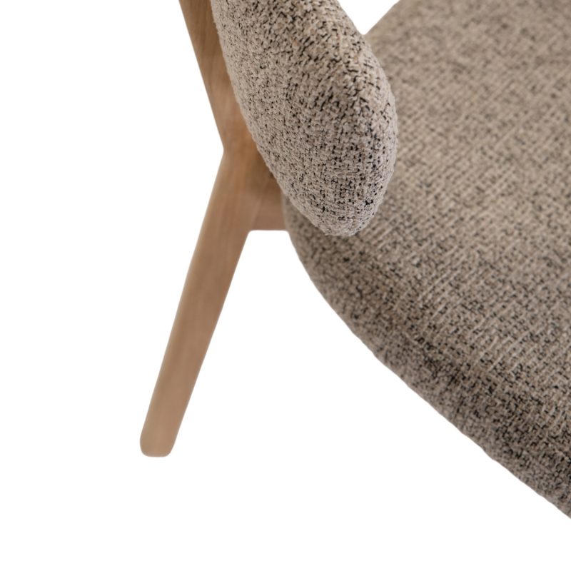 Chaise en chêne taupe - Image 5